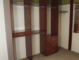 dark wood wardrobe