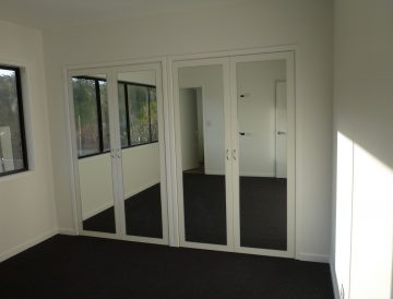 Melamine and mirror doors