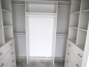 White Melamine Walk-in wardrobe