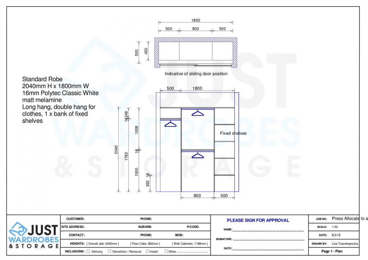 Standard Robe Configurations 1800mm W Just Wardrobes Storage standard-robe-configurations-1800mm-w-just-wardrobes-storage