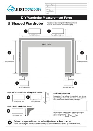 just wardrobes information sheet