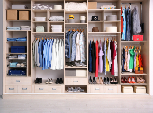 organised wardrobe